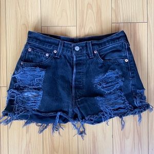 Levi’s 501 High Waisted Distressed Shorts - Sz 29